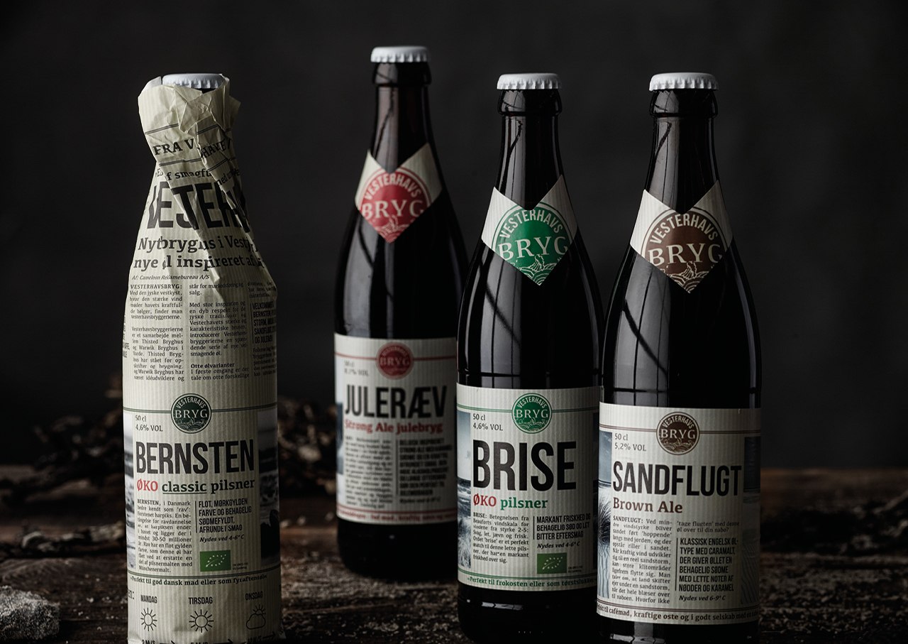 Emballagedesign Vesterhavsbryg øko