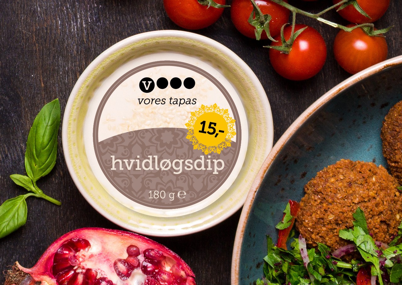 emballagedesign Salling Group vores tapas hvidløgsdip