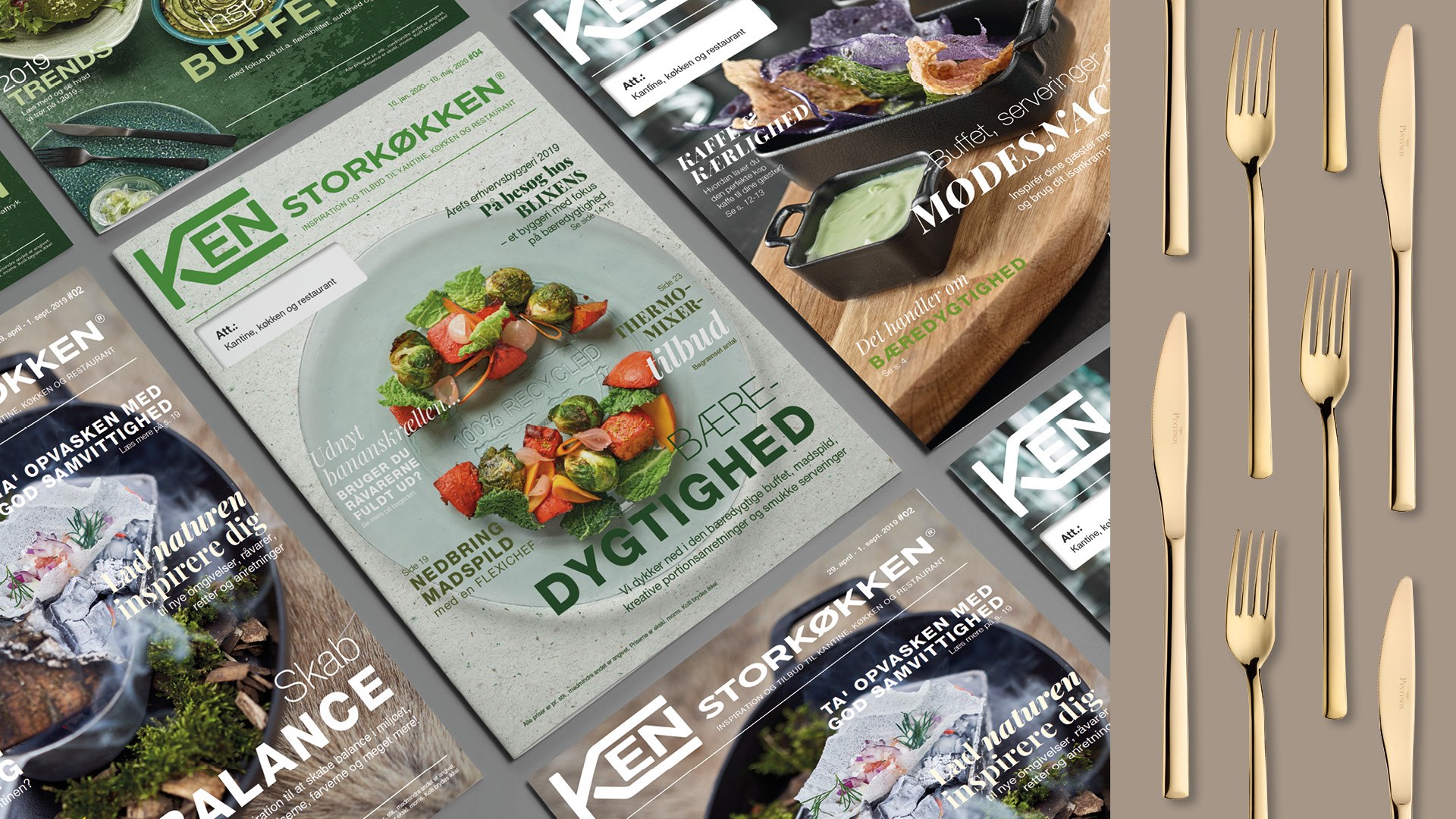 Visuel identitet til B2B-virksomhed med opsætning af avis - Cameleon Creatives