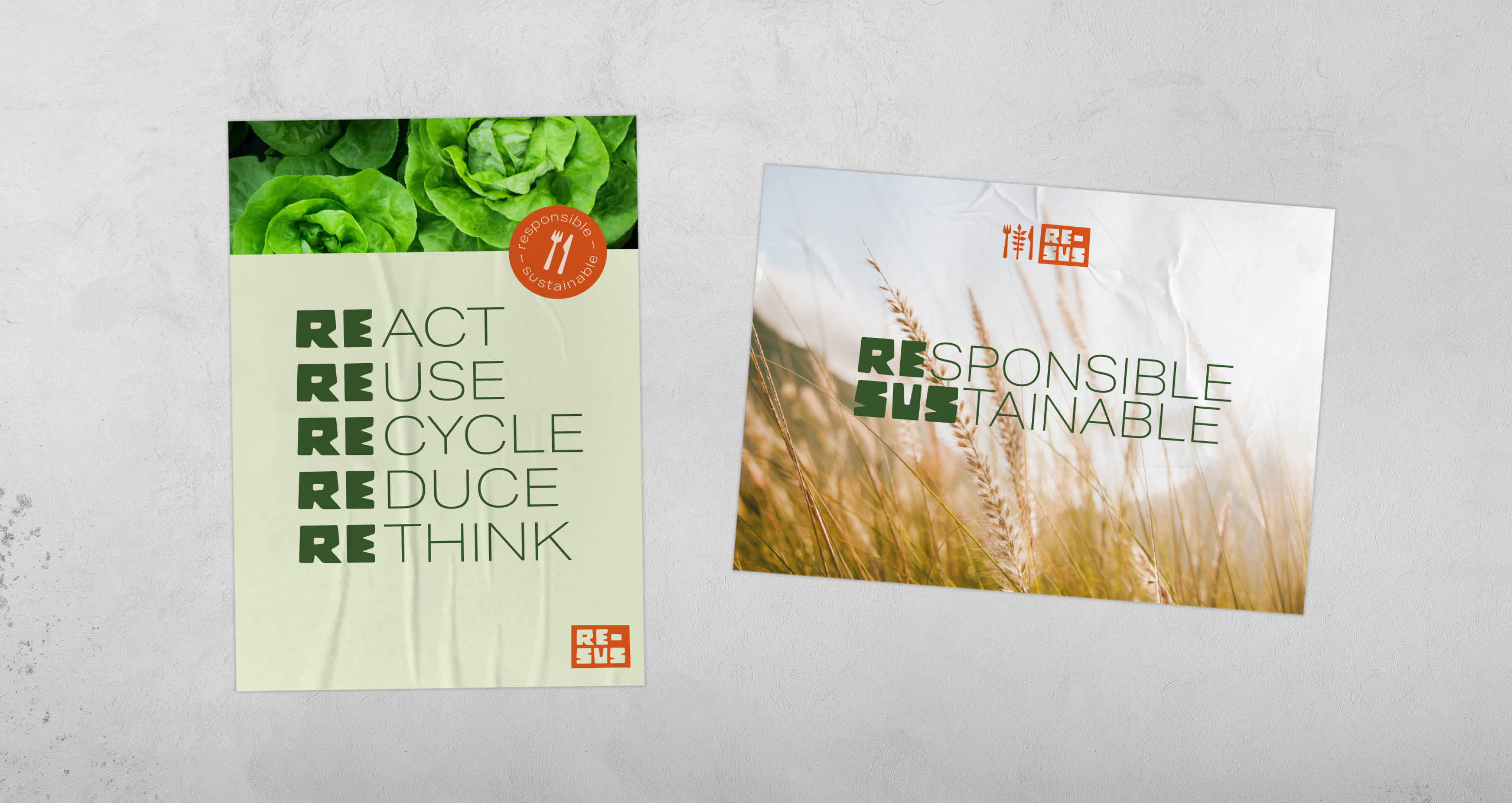 RESUS_visuel-identitet_case_posters RESUS FOOD - Cameleon Creatives - Visuel identitet - Posters
