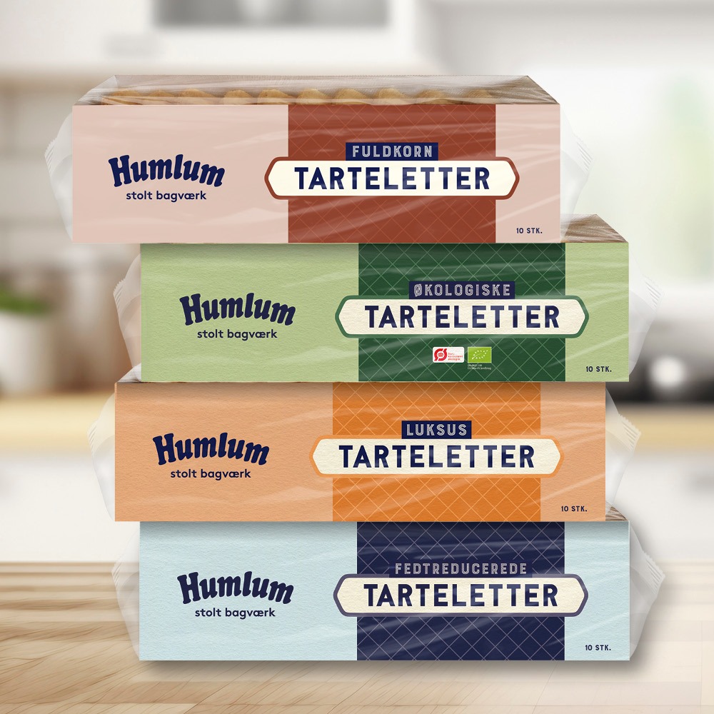 Emballagedesign tarteletter Humlum Stolt bagværk